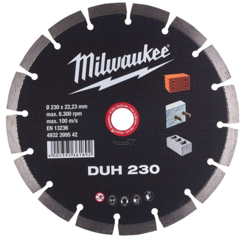 Milwaukee DUH 250 tarcza do twardych materiałów (4932399542)
