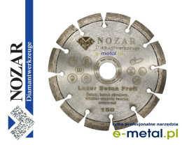 NOZAR - Tarcza diamentowa - Laser Beton Profi - 150mm/22,23mm 12 Segmentowa