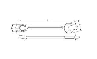 Klucz płasko-oczkowy 19 mm PROXXON