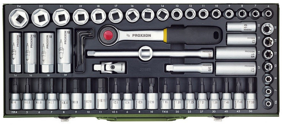 Proxxon zestaw kluczy 3/8" 65 części Proxxon zestaw kluczy 3/8" 65 części