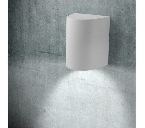 Oprawa elewacyjna MARTA 160-1L FROSTED Fumagalli GX53 LED CCT 10W 192 mm 3000K/4000K/6500K SET IP55 230V biały / tworzywo sztucz