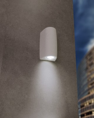 Oprawa elewacyjna MARTA 90-1L FROSTED Fumagalli GU10 LED CCT 4,8W 170 mm 2700K/4000K SET IP55 230V biały / tworzywo sztuczne