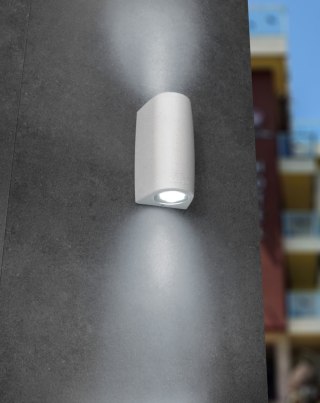 Oprawa elewacyjna MARTA 90-2L FROSTED Fumagalli GU10 LED CCT 9,6W 170 mm 2700K/4000K SET IP55 góra/dół 230V biały / tworzywo szt