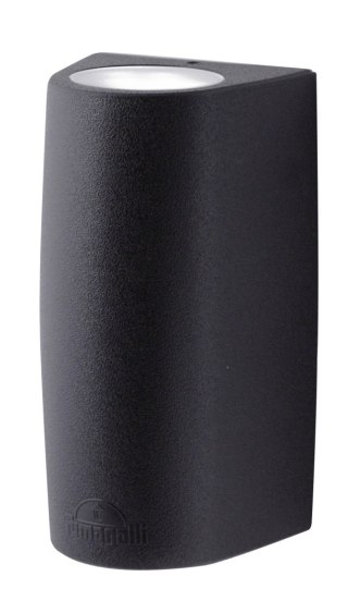 Oprawa elewacyjna MARTA 90-2L FROSTED Fumagalli GU10 LED CCT 9,6W 170 mm 2700K/4000K SET IP55 góra/dół 230V czarny / tworzywo sz