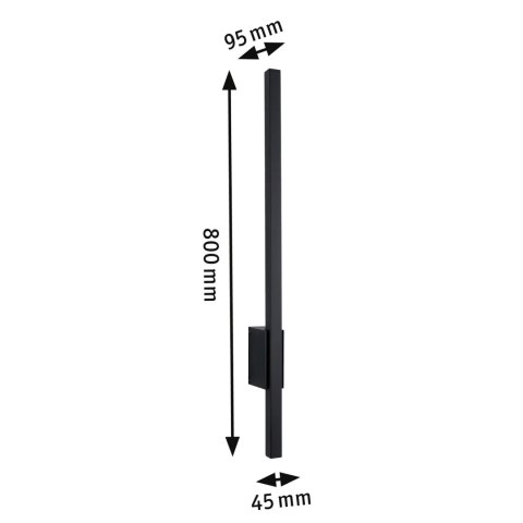 Oprawa elewacyjna STAN LED 11.5W 300lm 800mm 3000K IP44 odporna na wodę morską 230V antracyt aluminium