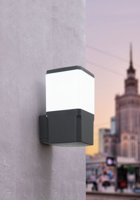 Oprawa elewacyjna VIRGILIO APPLIQUE OPAL Fumagalli E27 A60 LED CCT 11W 3000K/4000K/6500K SET IP55 230V czarny / tworzywo sztuczn