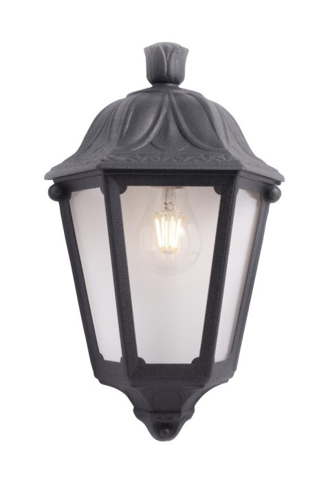 Oprawa elewacyjna kinkiet IESSE BLACK CLEAR Fumagalli E27 wys.350 mm, szer.220 mm IP55 230V czarny / tworzywo sztuczne