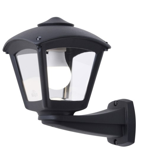 Oprawa elewacyjna kinkiet NARDO/ROBY CLEAR Fumagalli E27 wys.275 mm, szer.260 mm IP55 230V czarny / tworzywo sztuczne