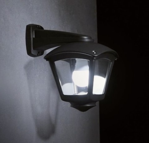 Oprawa elewacyjna kinkiet NARDO/ROBY CLEAR Fumagalli E27 wys.275 mm, szer.260 mm IP55 230V czarny / tworzywo sztuczne