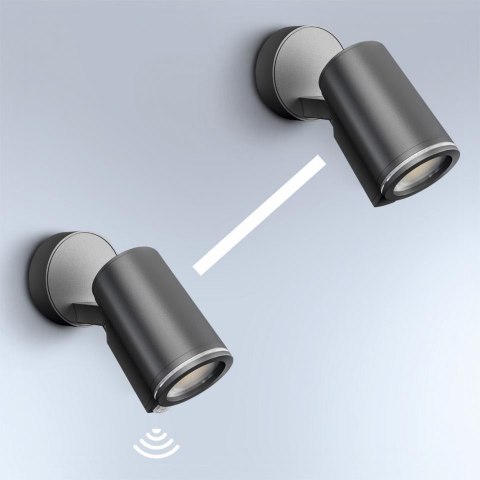 Oprawa elewacyjna z czujnikiem ruchu i zmierzchu SPOT ONE SC PIR Bluetooth Mesh 7,9W 512lm 3000K IP44 IK03 230V antracyt / alum