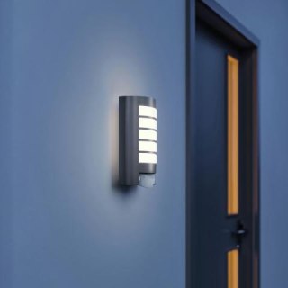 Oprawa elewacyjna z czujnikiem ruchu i zmierzchu STEINEL L12 S PIR max.60W E27 IP44 230V antracyt / aluminium