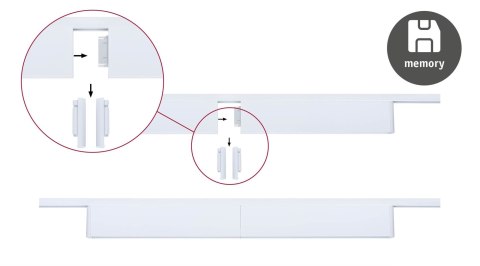 Oprawa na szynoprzewód URail CERIS LED 3-STEP DIM 9,5W 800lm IP20 3000K 230V biały RAL 9003 / aluminium