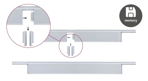 Oprawa na szynoprzewód URail CERIS LED 3-STEP DIM 9,5W 800lm IP20 3000K 230V chrom matowy / aluminium