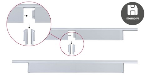 Oprawa na szynoprzewód URail CERIS LED 3-STEP DIM 9,5W 850lm IP20 4000K 230V chrom matowy / aluminium
