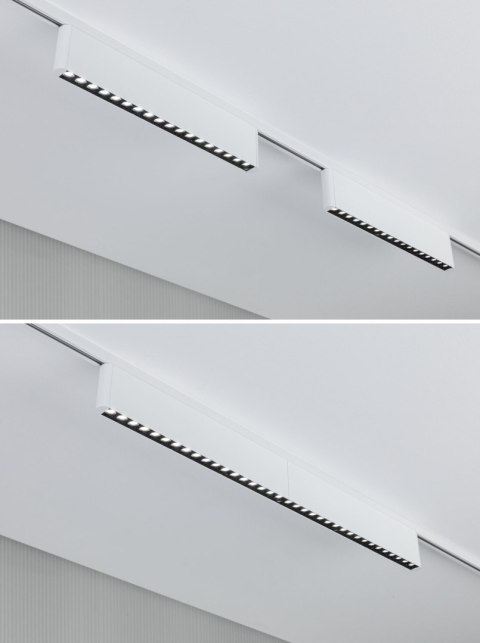 Oprawa na szynoprzewód URail ZELOS LED 3-STEP DIM 10W 1100lm IP20 4000K 230V biały RAL 9003 / aluminium