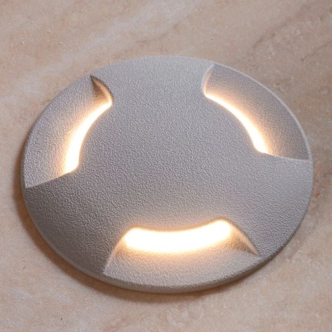 Oprawa najazdowa CECI 120 3L GREY FROSTED Fumagalli GX53 LED CCT 3W średnica 120 mm 3000K/4000K/6500K IP67 szary / tworzywo sztu
