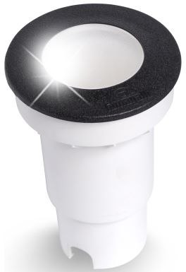Oprawa najazdowa CECI 90 FROSTED Fumagalli GU10 LED CCT CCT 4,8W średnica 92 mm 2700K/4000K SET IP67 230V czarny / tworzywo sztu