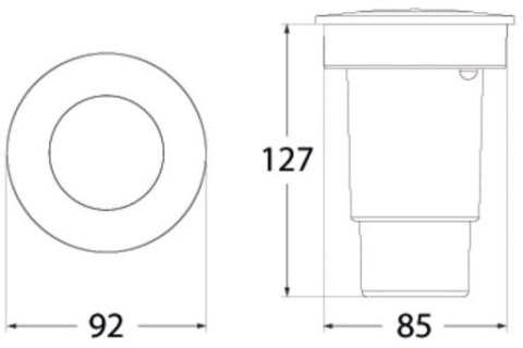 Oprawa najazdowa CECI 90 FROSTED Fumagalli GU10 LED CCT CCT 4,8W średnica 92 mm 2700K/4000K SET IP67 230V czarny / tworzywo sztu