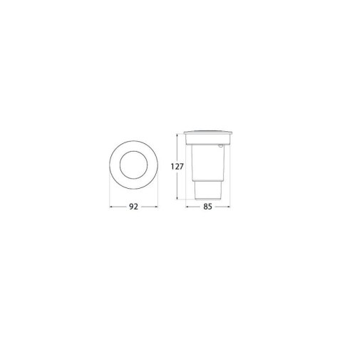 Oprawa najazdowa CECI 90 FROSTED Fumagalli GU10 LED CCT CCT 4,8W średnica 92 mm 2700K/4000K SET IP67 szary / tworzywo sztuczne