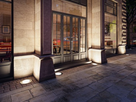 Oprawa najazdowa DUREA LED 12,5W 870lm IP67 okrągła 3000K 230V stal nierdzewna / szkło