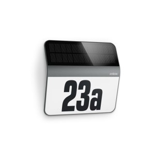 Oprawa numeryczna solarna z czujnikiem zmierzchu STEINEL Xsolar LH-N 0,03,W 4000K IP44 IK03 antracyt/ stal nierdzewna / tworzywo