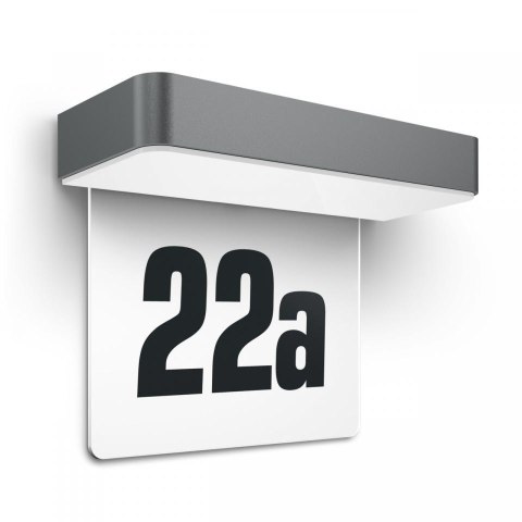 Oprawa numeryczna solarna z czujnikiem zmierzchu STEINEL Xsolar SOL-O HN 0,07,W 3000K IP44 IK03 antracyt / aluminium