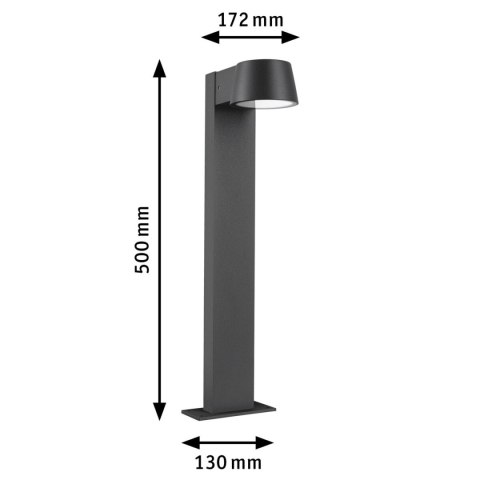 Oprawa ogrodowa CAPEA LED 6W 450lm 2200K 500mm IP44 230V antracyt aluminium