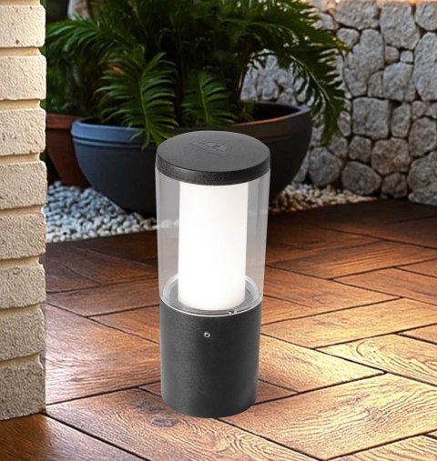 Oprawa ogrodowa CARLO CLEAR Fumagalli GU10 LED CCT 4,8W 250 mm 2700K/4000K/6500K SET IP55 230V czarny / tworzywo sztuczne