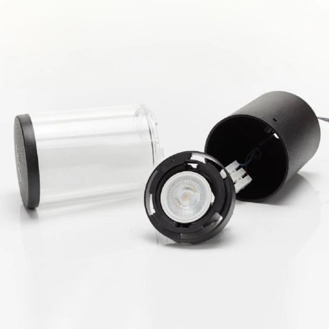 Oprawa ogrodowa CARLO CLEAR Fumagalli GU10 LED CCT 4,8W 250 mm 2700K/4000K/6500K SET IP55 230V czarny / tworzywo sztuczne
