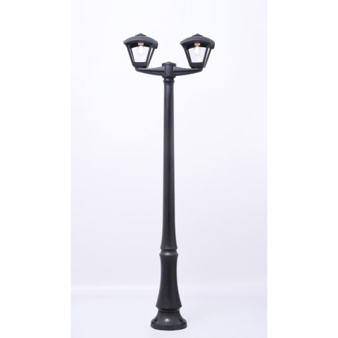 Oprawa ogrodowa DINO NARDO/DARIO 2L BLACK CLEAR Fumagalli E27 A60 wys.1960 mm, szer.630 mm IP55 230V czarny / tworzywo sztuczne