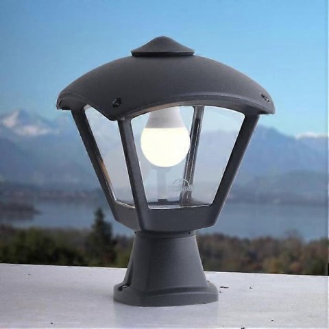 Oprawa ogrodowa DISMA/ROBY CLEAR E27 wys.290 mm, szer.200 mm IP55 czarna