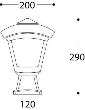 Oprawa ogrodowa DISMA/ROBY CLEAR E27 wys.290 mm, szer.200 mm IP55 czarna