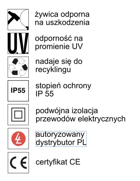 Oprawa ogrodowa DISMA/ROBY CLEAR E27 wys.290 mm, szer.200 mm IP55 czarna