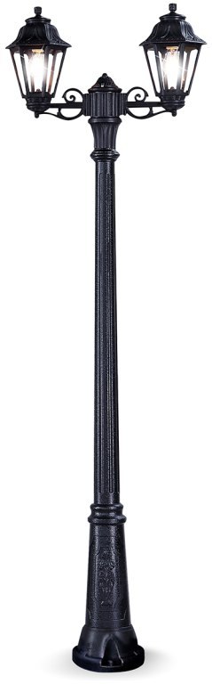 Oprawa ogrodowa GIGI BISSO/ANNA 2L BLACK CLEAR Fumagalli E27 A60 8,5W CCT wys.2090 mm, szer.610 mm IP55 230V czarny / tworzywo s