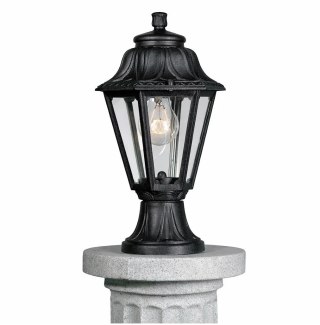 Oprawa ogrodowa MIKROLOT/ANNA CLEAR E27 wys.385 mm, szer.220 mm IP55 czarna / tworzywo sztuczne
