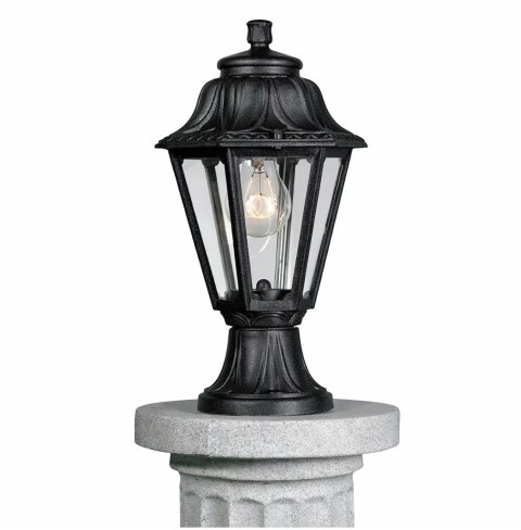 Oprawa ogrodowa MIKROLOT/ANNA CLEAR E27 wys.385 mm, szer.220 mm IP55 czarna / tworzywo sztuczne