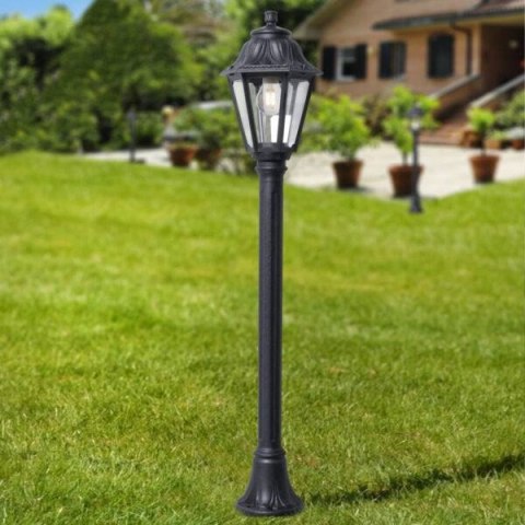 Oprawa ogrodowa MIZAR/ANNA CLEAR Fumagalli E27 wys.1100 mm, szer.220 mm IP55 230V czarny / tworzywo sztuczne