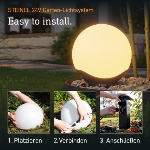 Oprawa ogrodowa SPHERA C 9W średnica 400mm IP65 IK07 RGBWW 24V antracyt / tworzywo sztuczne