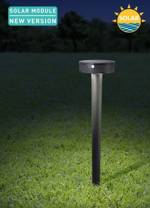 Oprawa ogrodowa Solar FIORINA Fumagalli Moduł LED z czujnikiem ruchu PIR 4000K 280lm 560 mm IP 55 czarny / tworzywo sztuczne