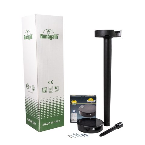 Oprawa ogrodowa Solar FIORINA Fumagalli Moduł LED z czujnikiem ruchu PIR 4000K 280lm 560 mm IP 55 czarny / tworzywo sztuczne