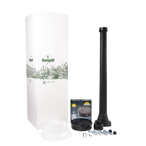 Oprawa ogrodowa Solar JOSEPHA Fumagalli Moduł LED z czujnikiem ruchu PIR 4000K 280lm OPAL REFL. 800 mm IP 55 czarny / tworzywo s