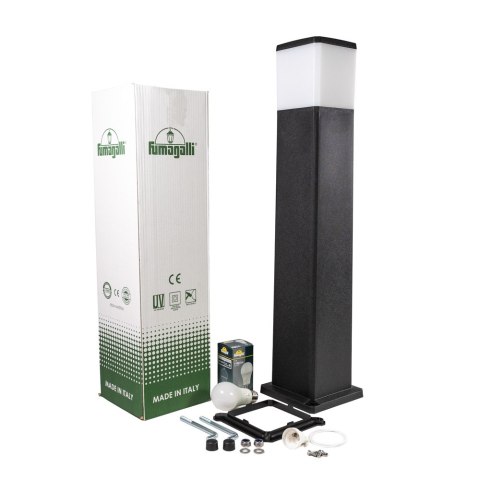 Oprawa ogrodowa VIRGILIO OPAL Fumagalli E27 A60 LED CCT 11W 3000K/4000K/6500K SET 800 mm IP55 230V czarny / tworzywo sztuczne