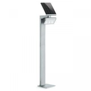 Oprawa ogrodowa solarna z czujnikiem ruchu i zmierzchu STEINEL Xsolar GL-S PIR 1,2,W 150lm 3000K IP44 IK03 srebrna / aluminium