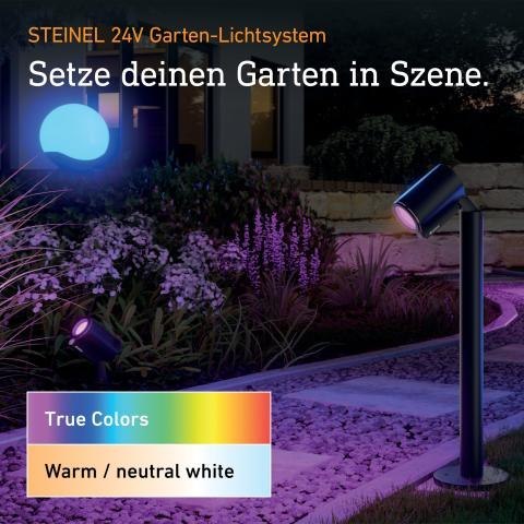 Oprawa ogrodowa wbijana SPOT GARDEN SC LED z czujnikiem 7,84W 363lm 1800-4000K RGBWW IP65 IK03 24V antracyt / aluminium