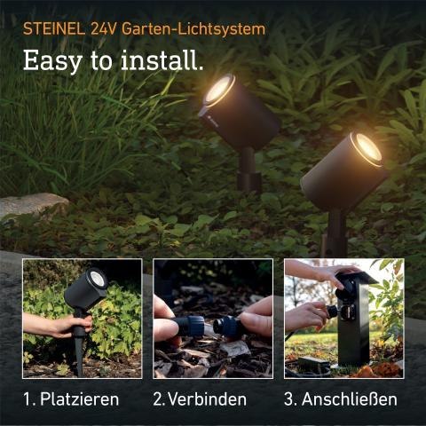 Oprawa ogrodowa wbijana SPOT GARDEN SC LED z czujnikiem 7,84W 363lm 1800-4000K RGBWW IP65 IK03 24V antracyt / aluminium