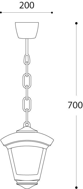 Oprawa ogrodowa wisząca SICAR/ROBY CLEAR Fumagalli E27 wys.700 mm, szer.200 mm IP55 230V biały / tworzywo sztuczne