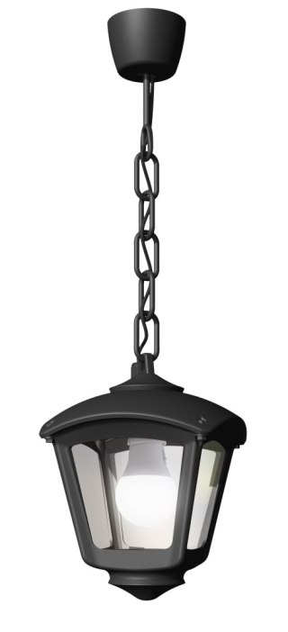 Oprawa ogrodowa wisząca SICAR/ROBY CLEAR Fumagalli E27 wys.700 mm, szer.200 mm IP55 230V czarny / tworzywo sztuczne