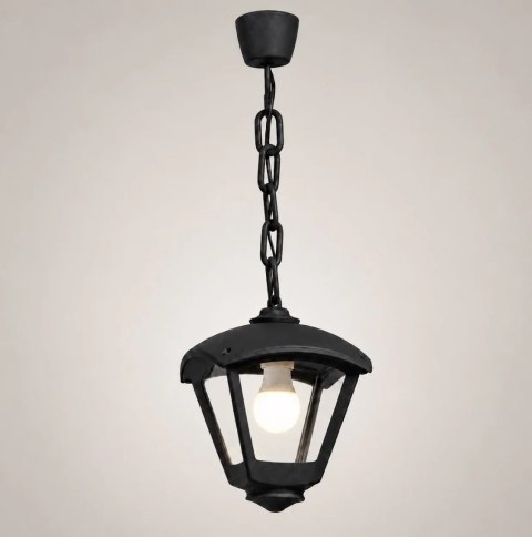 Oprawa ogrodowa wisząca SICAR/ROBY CLEAR Fumagalli E27 wys.700 mm, szer.200 mm IP55 230V czarny / tworzywo sztuczne