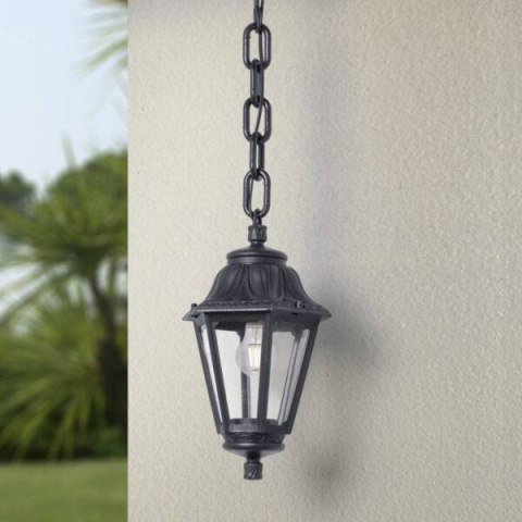 Oprawa ogrodowa wisząca Sichem/Anna CLEAR Fumagalli E27 wys.800 mm, szer.220 mm IP55 230V czarny / tworzywo sztuczne