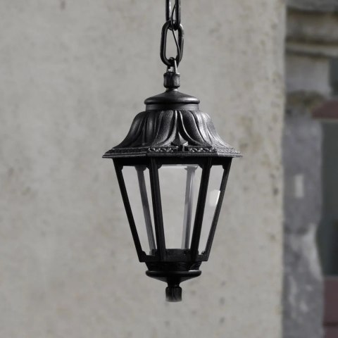 Oprawa ogrodowa wisząca Sichem/Anna CLEAR Fumagalli E27 wys.800 mm, szer.220 mm IP55 230V czarny / tworzywo sztuczne